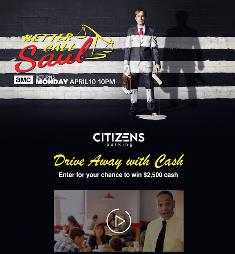 Bigbuzz Teams Client Citizen’s Parking & AMC’s Better Call Saul for Season 3 release and Los Pollos Hermanos Pop-Up Marketing